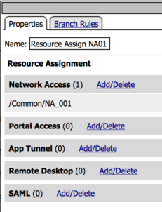 F5 APM Access VPE affectation de NA