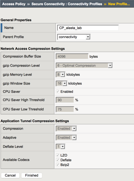 F5 APM connectivity profile