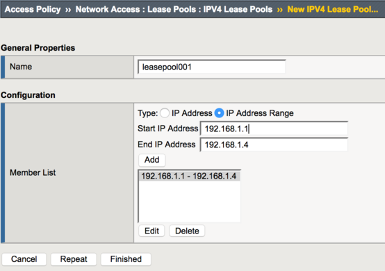 F5 APM Lease Pool