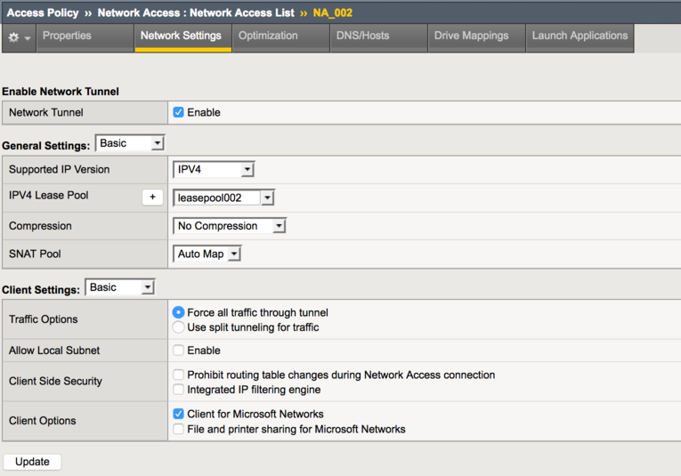 F5 APM Network Access 2